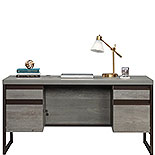 Modern 4-Drawer Office Desk in Mystic Oak 429258