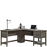L-Shaped Desk with Storage in Pebble Pine 429319