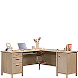 L-Shaped Home Office Desk in Natural Maple 429368
