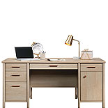 Executive Desk with Storage in Natural Maple 429369