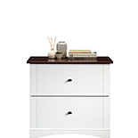 White Lateral File Cabinet with Cherry Accent 429451
