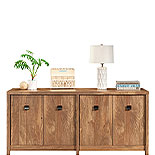 Office Credenza with Doors in Sindoori Mango 429513