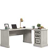 L-Shaped Desk with Drawers in Winter Oak 429547