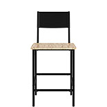 Counter Height Stool with Black Faux Leather 429581