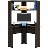 Corner Computer Desk with Hutch & Shelves 429624