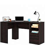 Corner Computer Desk with Drawer & Shelves 429625