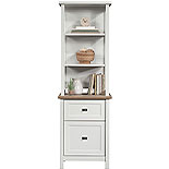 White Storage Tower Cabinet with Drawers 430235