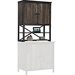 Industrial Hutch for Cabinet in Carbon Oak 430325