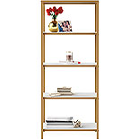 Tall 4-Shelf Display Bookcase in White 430349