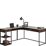 Modern L-Shaped Desk in Umber Wood 430358