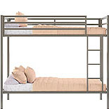 Twin Over Twin Bunk Bed in Gray 430362