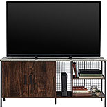 TV Credenza in Rich Walnut with Slate Gray 431217
