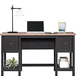 Double Pedestal Desk with Drawers Raven Oak 431265