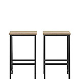 Black Counter Height Stool with Oak Finish 431514