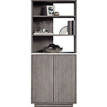 5-Shelf Bookcase with Doors in Ashen Oak 431611