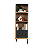 Modern Bookcase with Door in Serene Walnut 431620