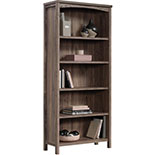 5-Shelf Display Bookcase in Washed Walnut 431668