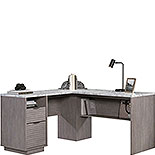 Contemporary L-Shaped Desk in Ashen Oak 431764