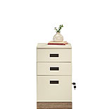3-Drawer Mobile File Cabinet in Pebbled White 432890