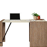 Desk with Storage Shelves in Brushed Oak 432893