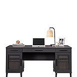 Executive Double Ped Desk in Raven Oak 433226