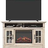 Fireplace TV Credenza in Chalk Oak 433240