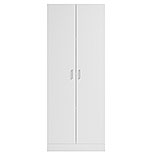 2-Door Contemporary Storage Cabinet in White 433286