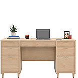 Executive Home Office Desk in Natural Maple 433362