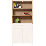 2-Shelf Library Storage Hutch in Natural Maple 433363