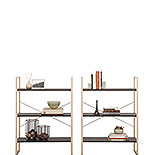 3-Shelf Bookcase Set of 2 in Blade Walnut 433375