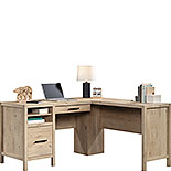 L-Shaped Home Office Desk in Prime Oak 433562