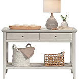 Console Table with Storage in Glacier Oak 433724