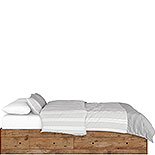 Queen Size Storage Bed in Vintage Oak 433740