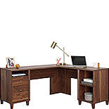 L-Shaped Home Office Desk in Grand Walnut 433812