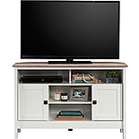 White Corner TV Stand with Lintel Oak 433851