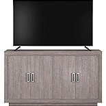 Home Office Credenza with Doors in Ashen Oak 434775