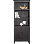 5-Shelf Bookcase with Doors in Raven Oak 434880