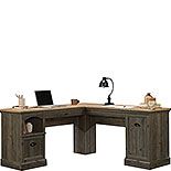 L-Shaped Desk with File Drawer in Pebble Pine 434928