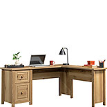 L-Shaped Desk with Storage in Timber Oak 435177