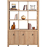 Wall Storage Bookcase in Khaki Pine 435616