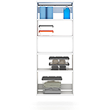 Wall-Mounted 15.5” Shallow Cabinet in White 441602