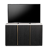 TV Credenza with Gold Accents in Raven Oak 442818