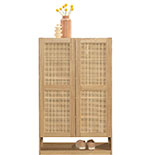 2-Door Rattan Shoe Cabinet in Harmony Ash 443654