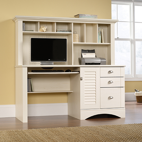 Harbor View Computer Desk With Hutch 158034 Sauder Sauder