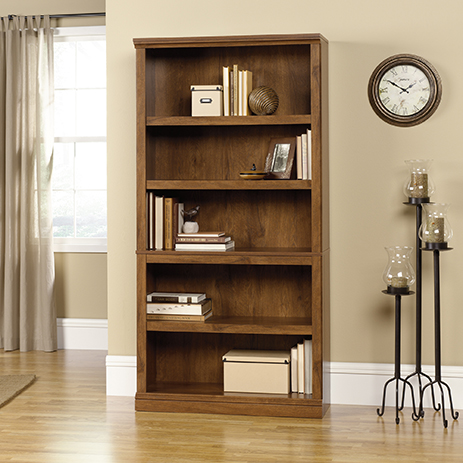 Sauder Select 5 Shelf Bookcase, Sauder Optimum Bookcase Mystic Oak