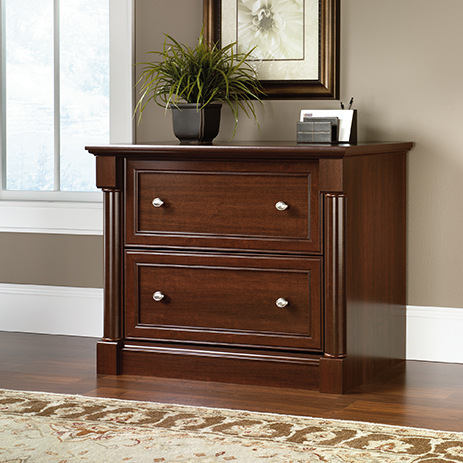 Sauder Carson Forge 2 Drawer Lateral File Cabinet in Washington Cherry 