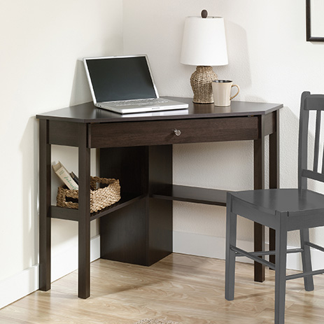 Beginnings Compact Corner Desk Cinnamon Cherry 412314 Sauder