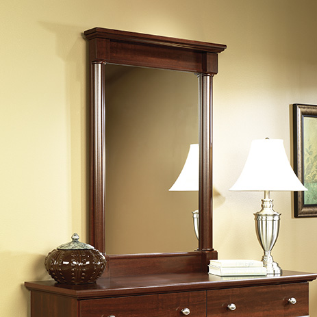 Palladia Bedroom Dresser Mirror Select Cherry 417713 Sauder Woodworking Palladia Bedroom Dresser Mirror Select