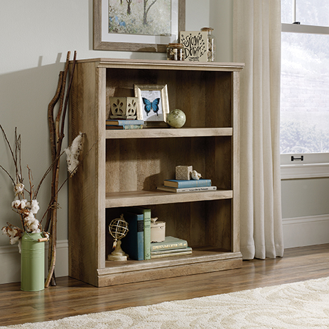 Sauder Select 3 Shelf Bookcase, Sauder 2 Shelf Bookcase Lintel Oak Finish