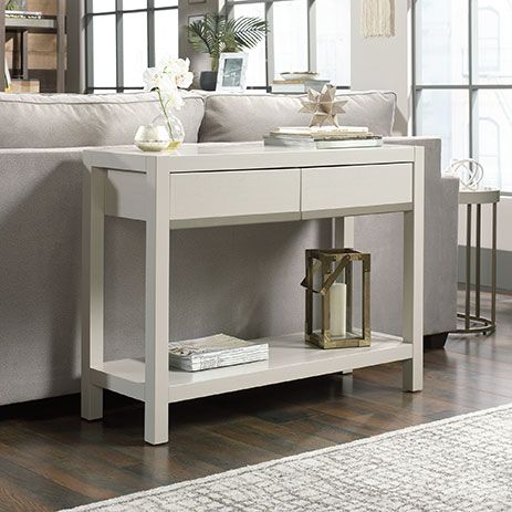 Manhattan Gate Sofa Table With Storage Ivory 422372 Sauder Woodworking